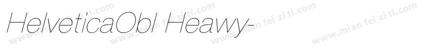 HelveticaObl Heawy字体转换